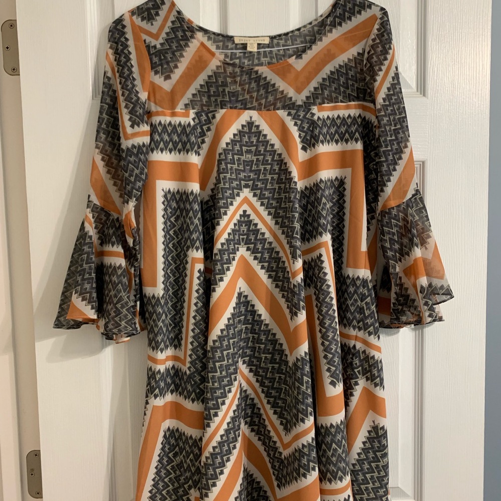 Paper Crown long sleeve dress